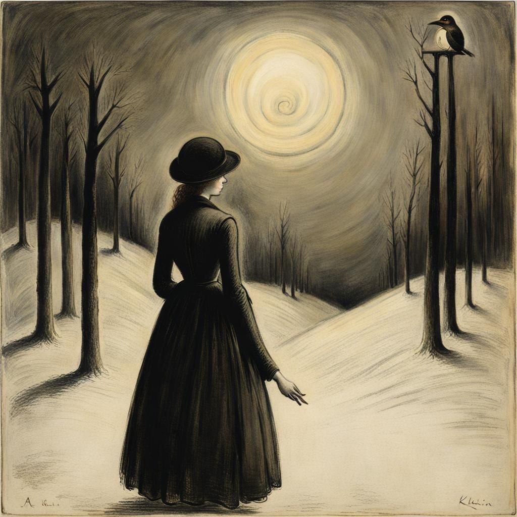 Girl in the Style of Alfred Kubin