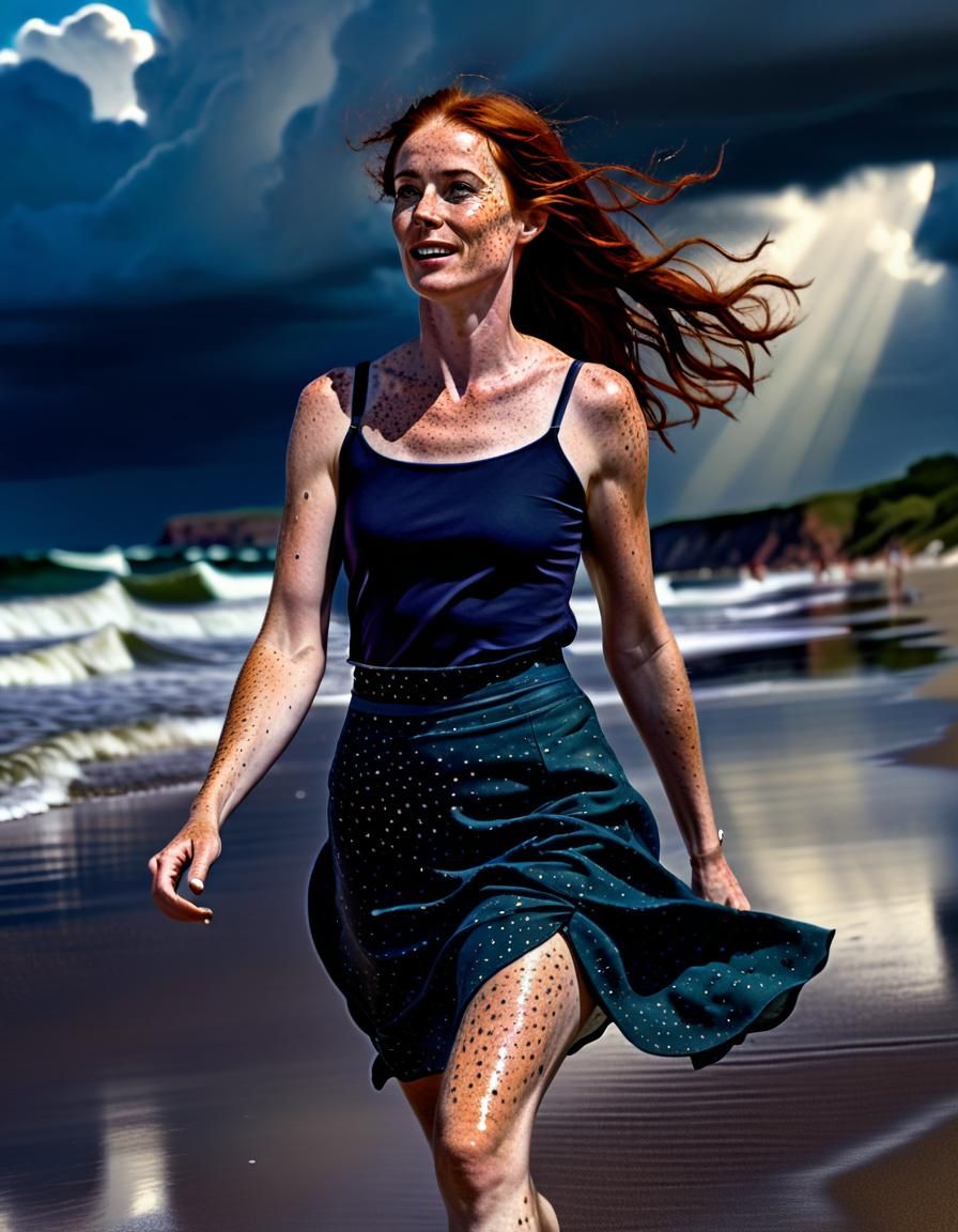 Ethereal Elf Woman at Night in Renaissance Style