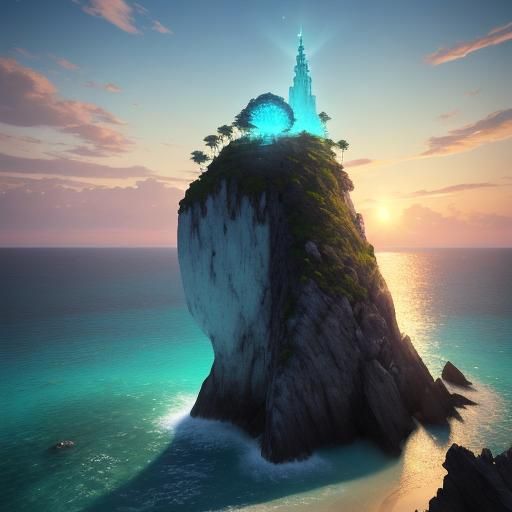 Heavenly Beach Scene in Unreal Engine 5 Style