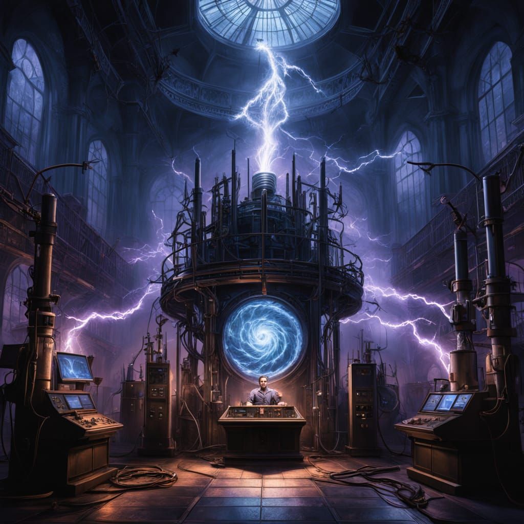 Tesla Harnesses Artificial Lightning in Moody Lab