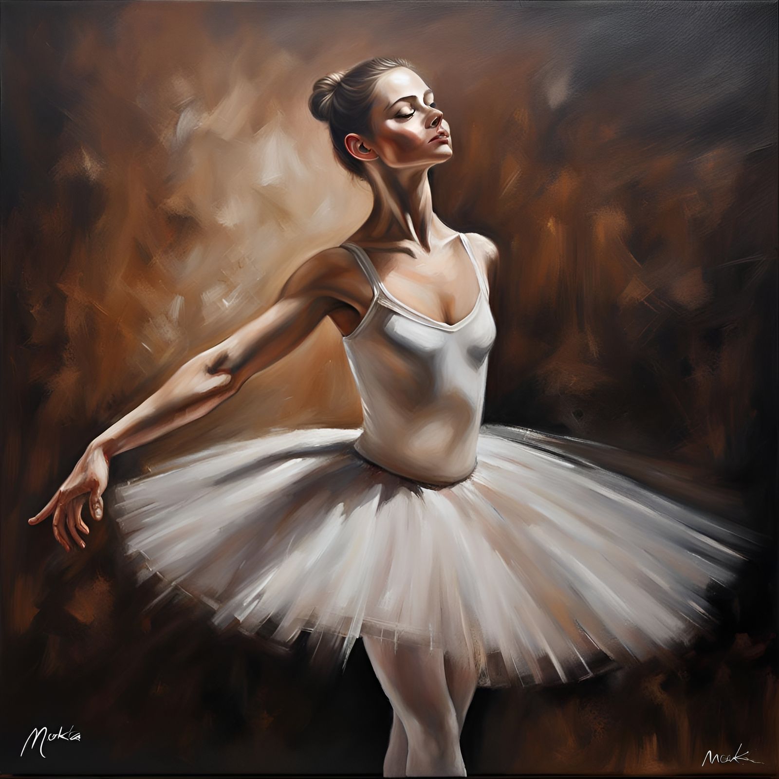 Figurative Ballerina in Expressionist Realism Style