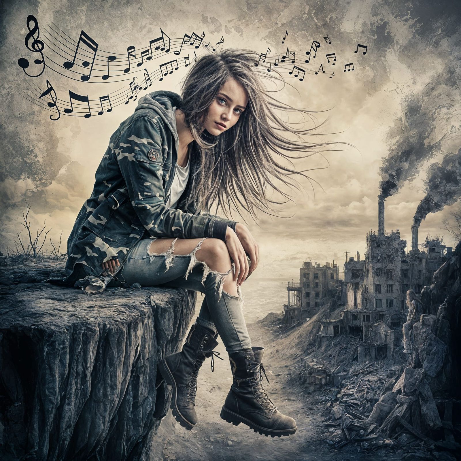 Warrior of Whimsy Sits Amidst Ruins