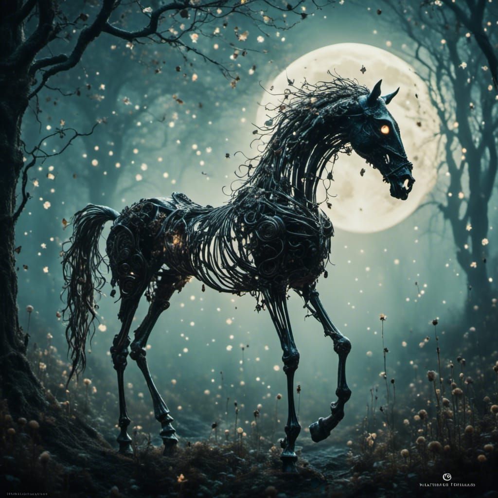 Skeleton horse