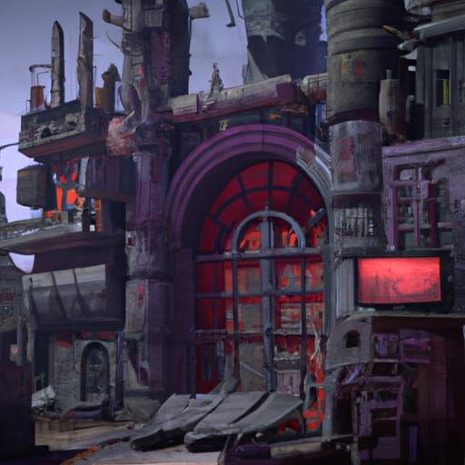 Fantastical Matte Painting in 1950s Style