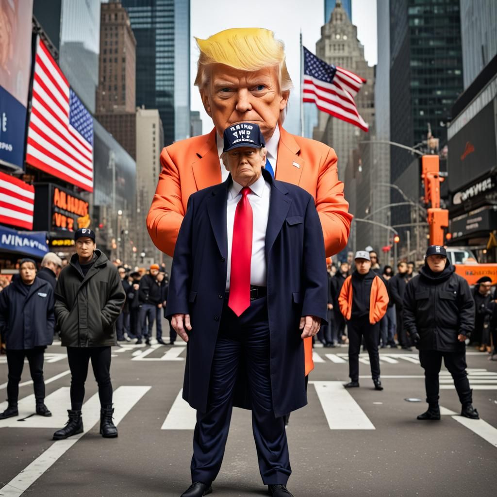 Naruto and Donald Trump in New York City