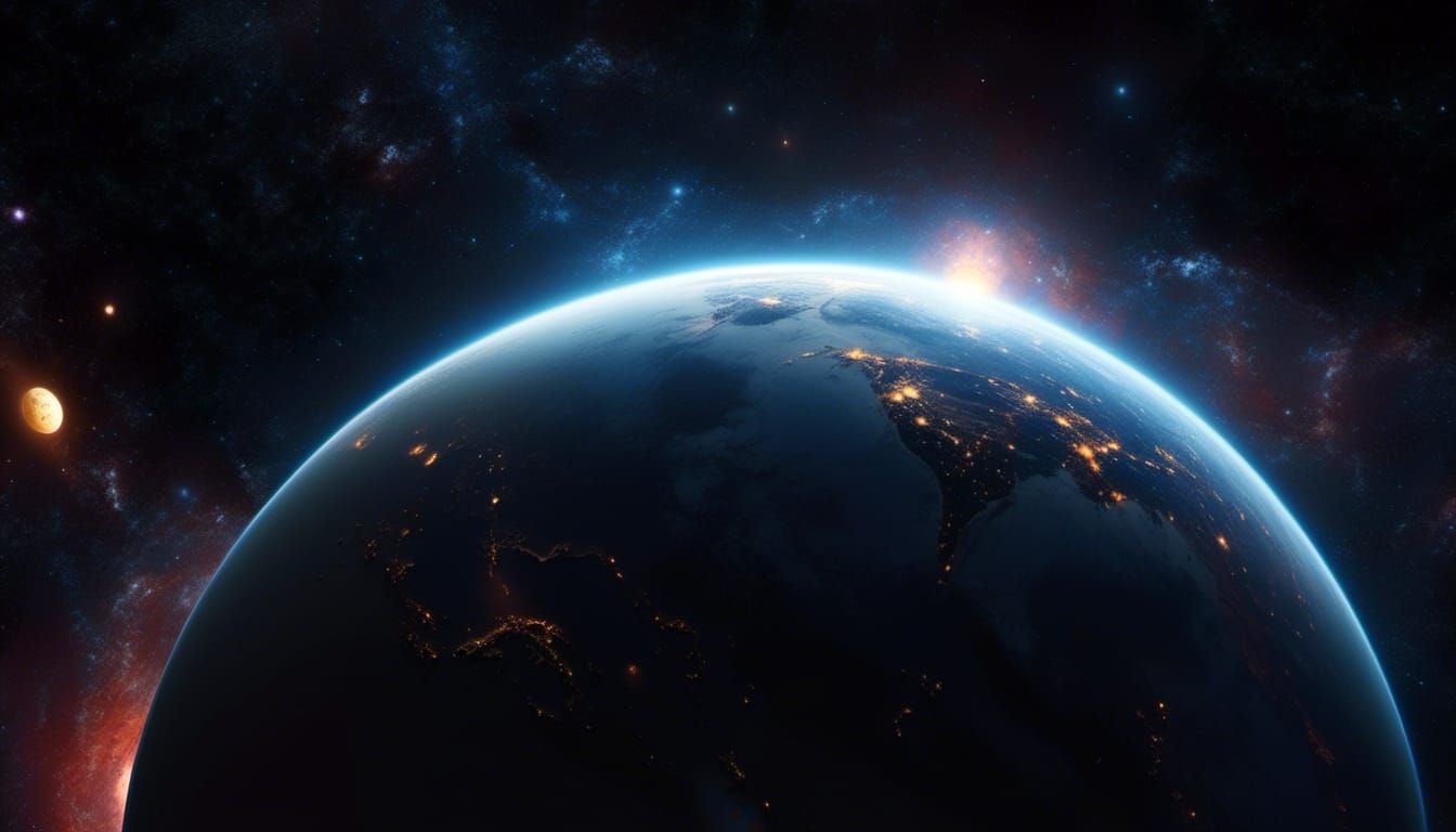 Civilized Planet View from Starship