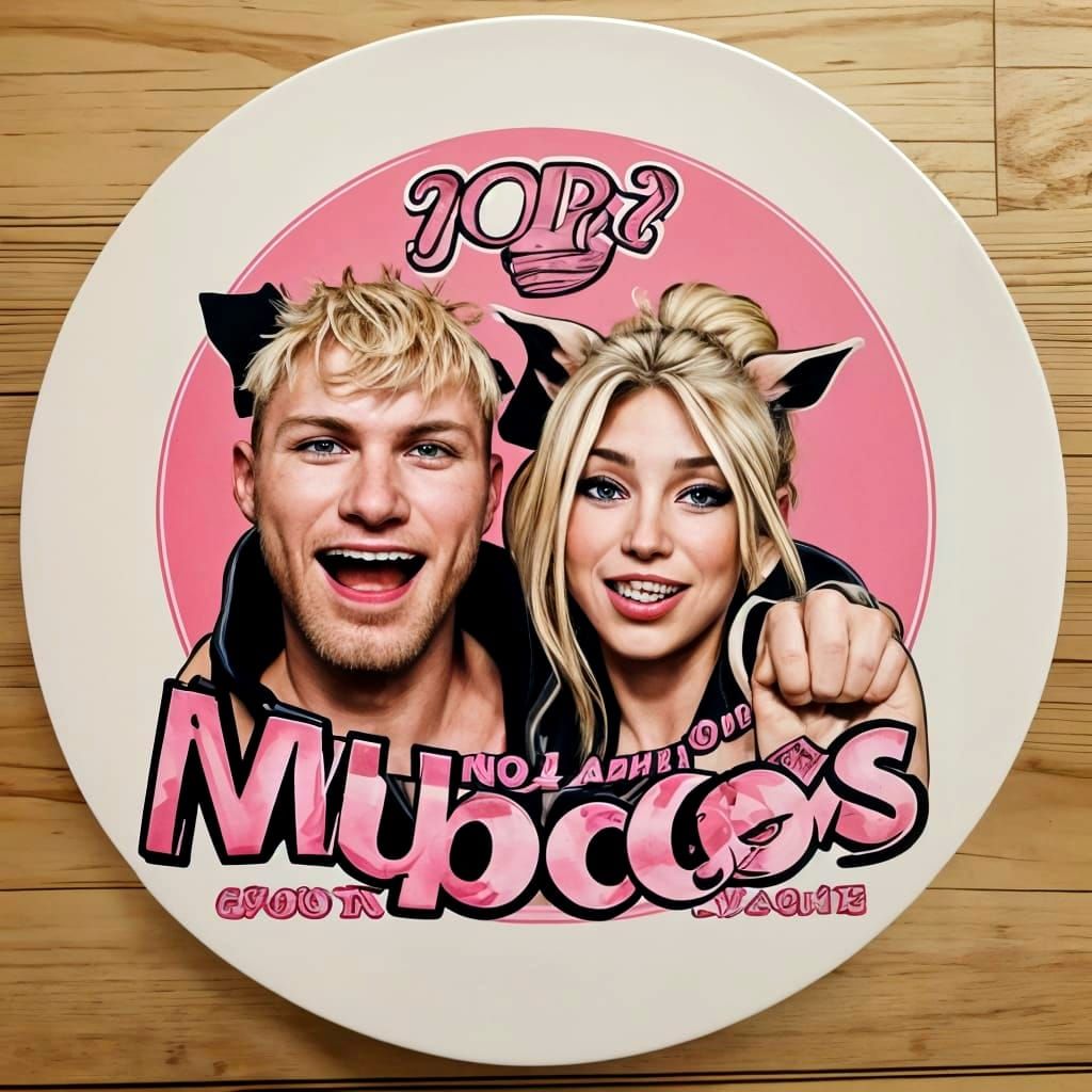 Pig Strength and Love with a Blonde Woman