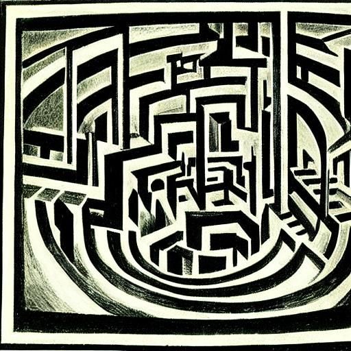 Eerie Castle in Shadows, Expressionist Style