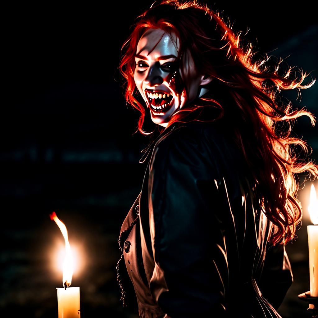 Menacing Grin: Dark Fantasy Horror in Hyperrealism