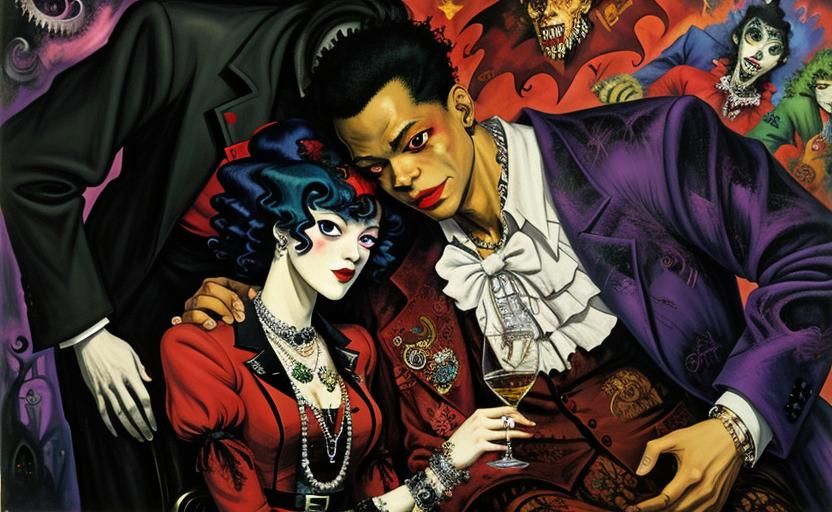 Vampires in Love: A Dark Surrealist Vision