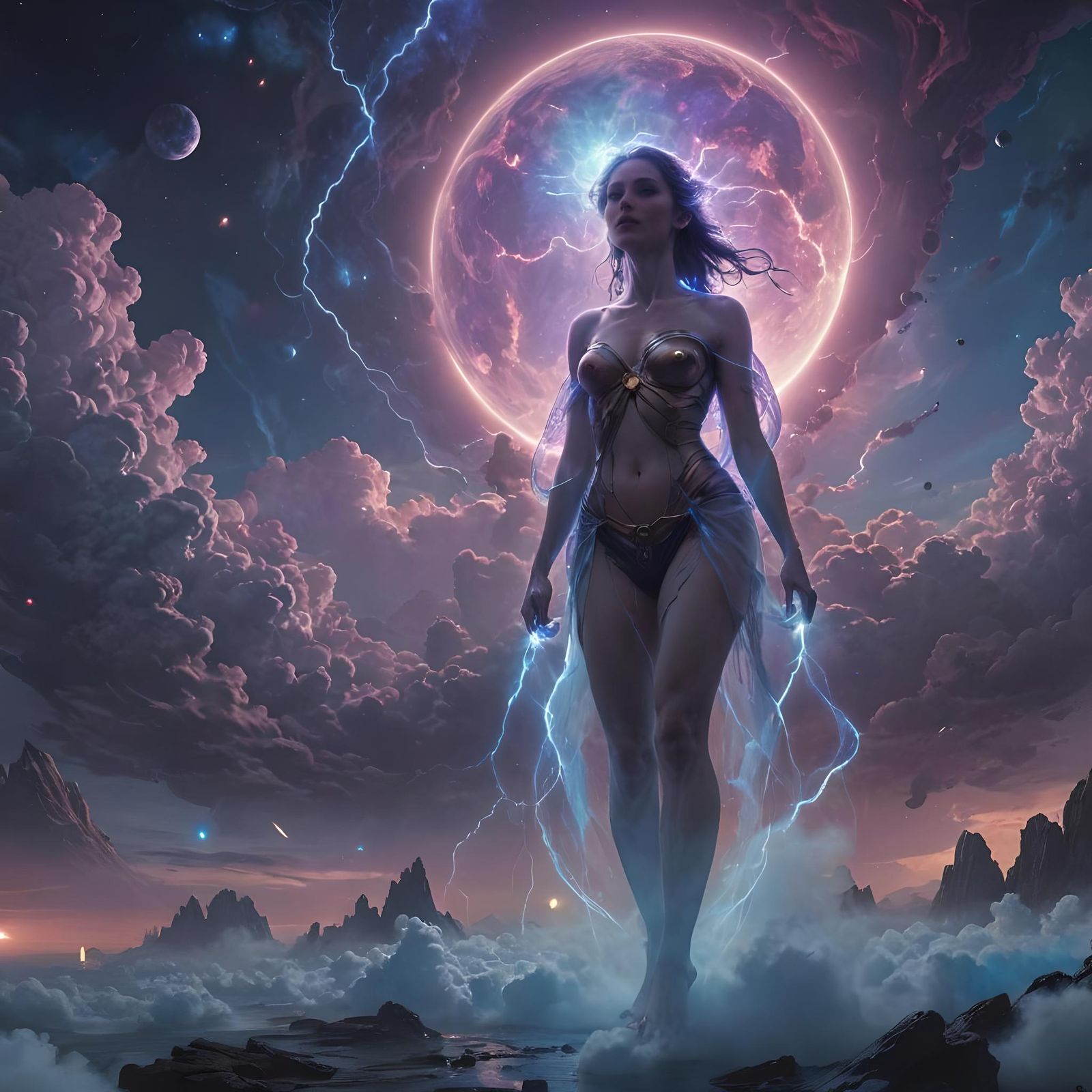 Epic Goddess of Creation in the Clouds