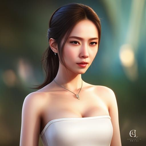 Stunningly beautiful asian woman