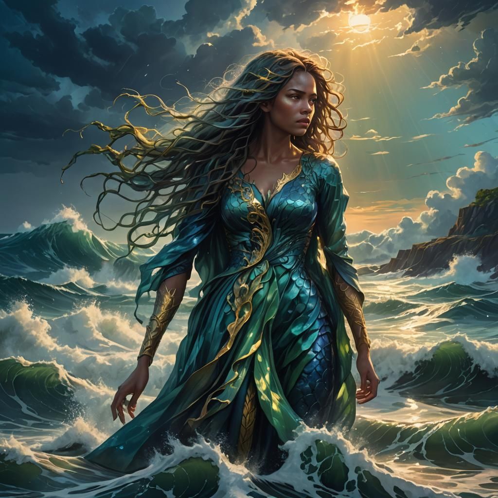 Ocean Woman Fantasy Concept Art