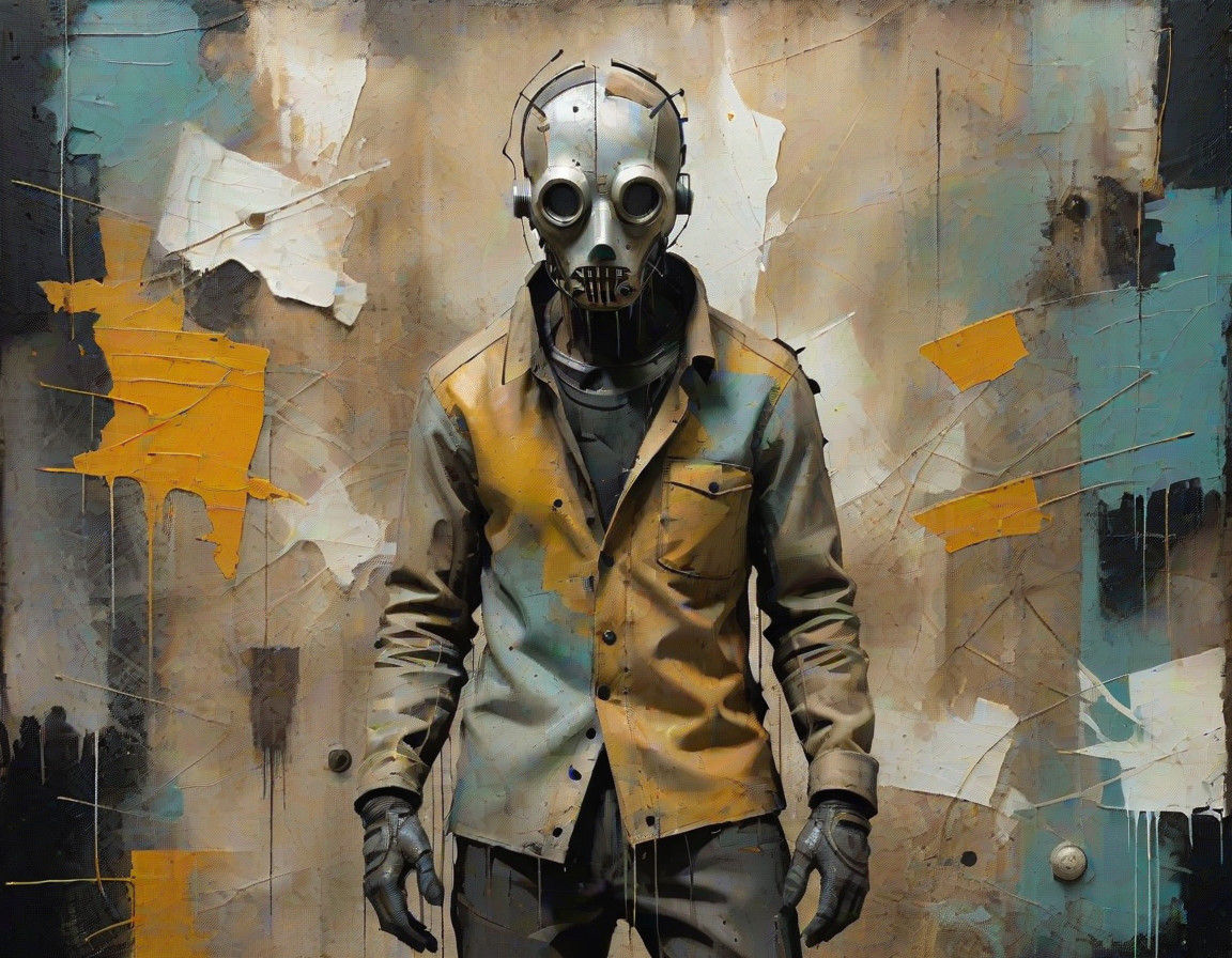 Distressed Figure in Industrial Decay