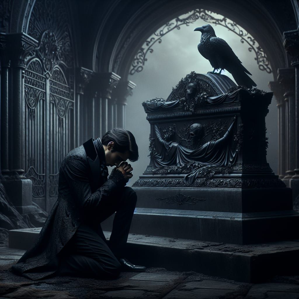 Melancholic Raven: A Maximalist Victorian Elegy