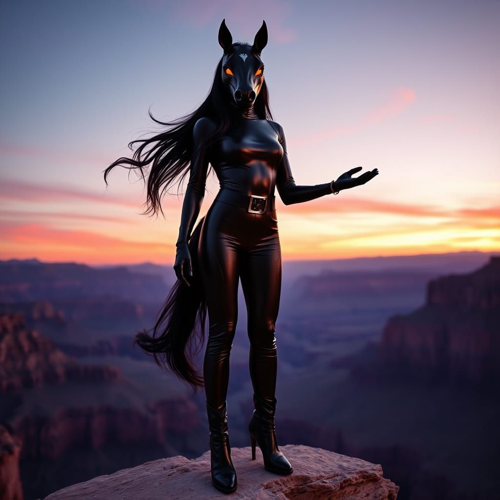 Cyberpunk Goddess on the Edge of Eternity