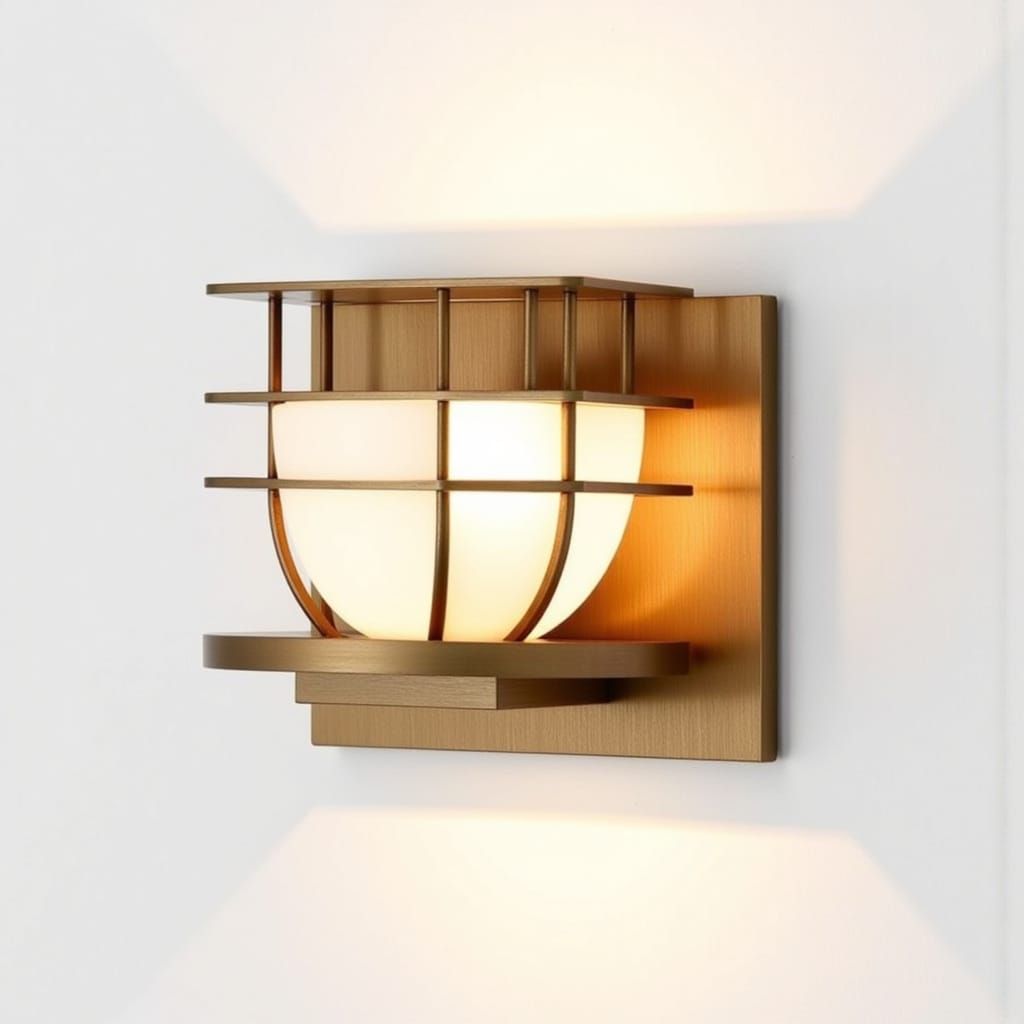 Surreal Modern Wall Sconce in Art Deco Style