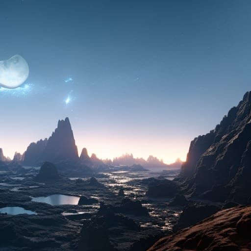 Epic Solar System Digital Matte Painting