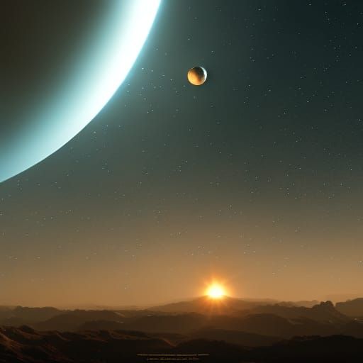 Dramatic Solar System Digital Matte Painting