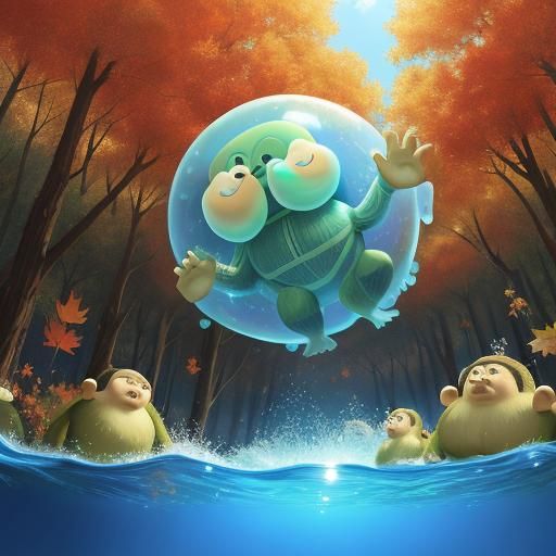 Surreal Autumnal Emergence of Figures