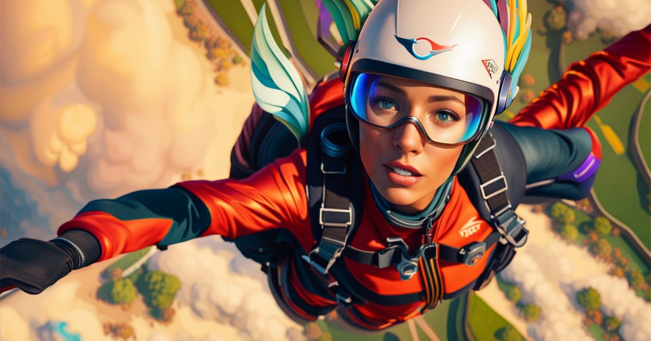 Skydiving Jump Bird's Eye View