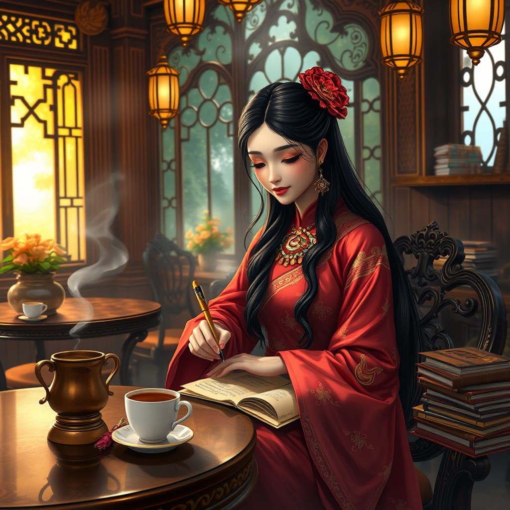 Enchanting Lady in Traditional Thai Attire