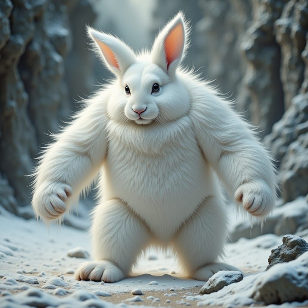 <lora:Zeste-Citron CODS:1.0> <lora:StorybookMystery:1.0> <lora:SandSorcery for Flux:1.0> A swirling white furry bunny on...