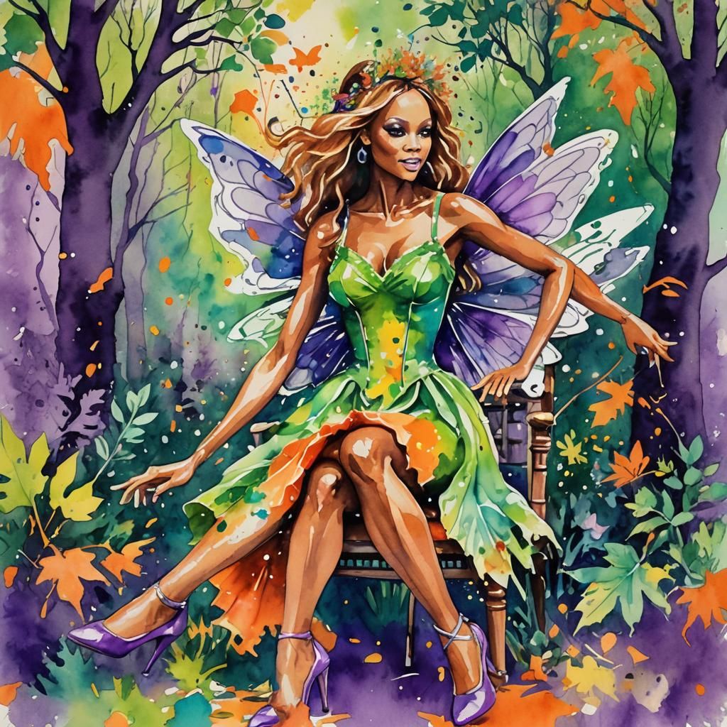 Fairy Princess Shoe Shopping in Abstract Expressionism Style