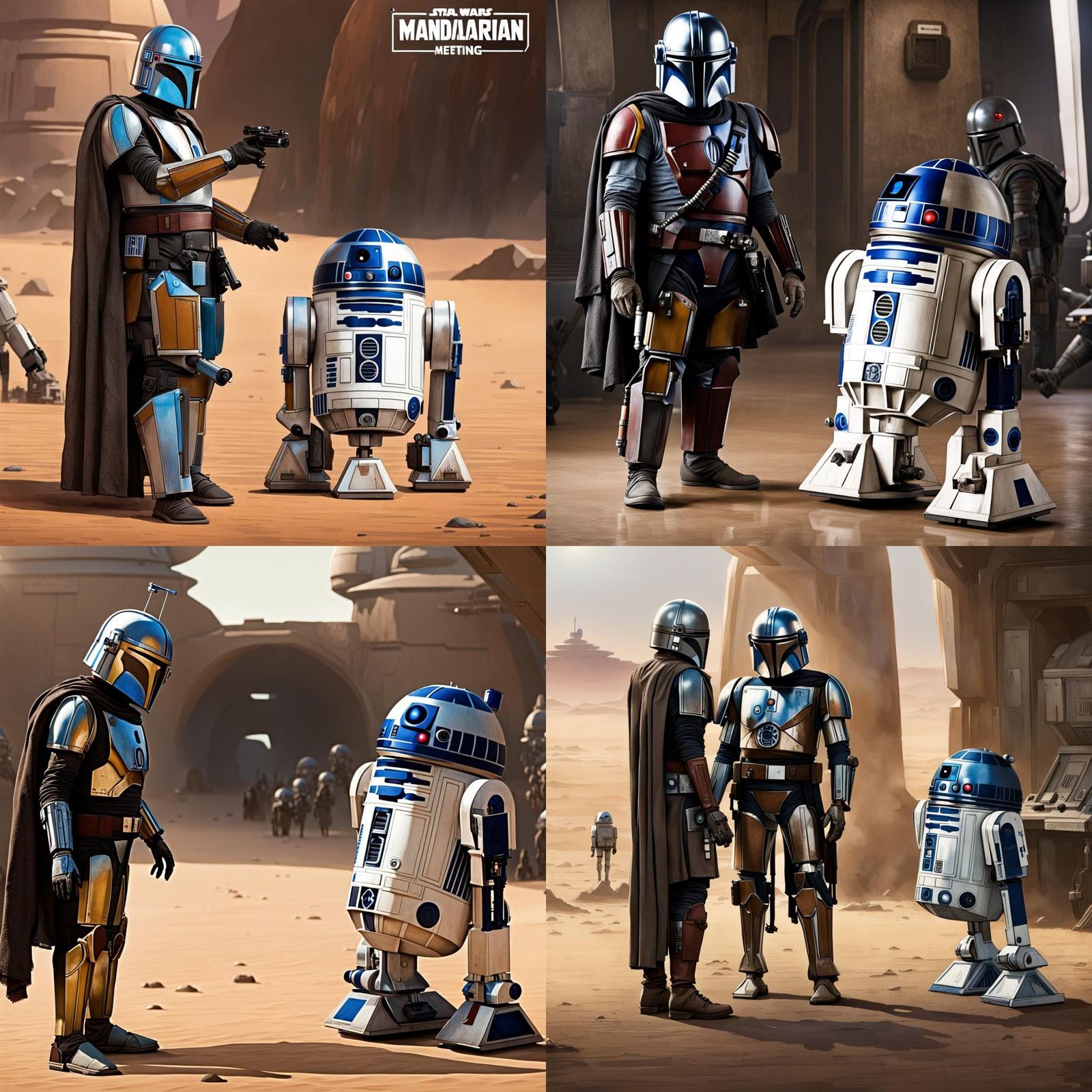 The Mandalorian and R2D2 Encounter