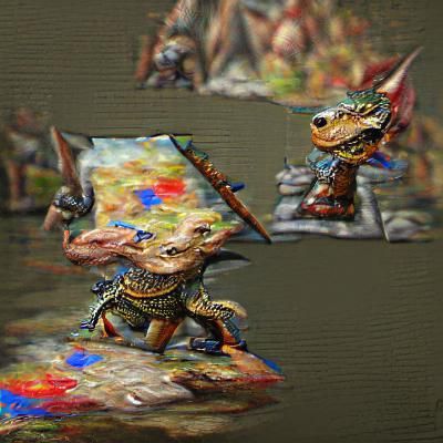 Detailed 8K Painting of a Kobold