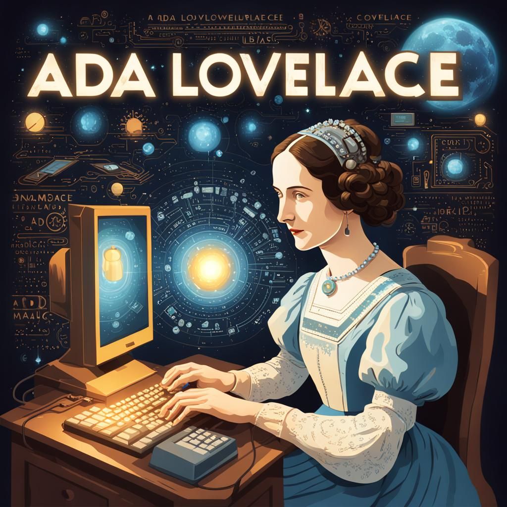 Celestial Portrait of Ada Lovelace, Computer Pioneer
