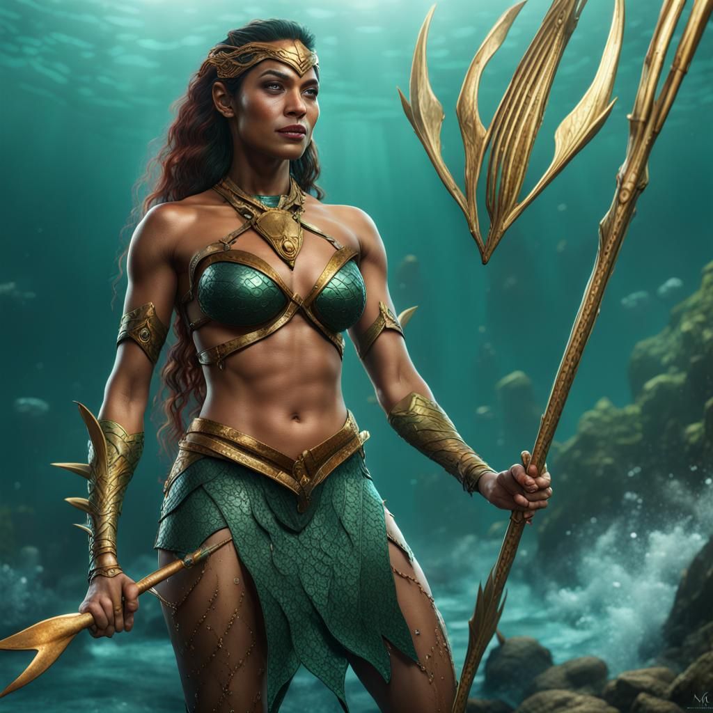 Hyperrealistic Amerindian Woman Full Body Portrait