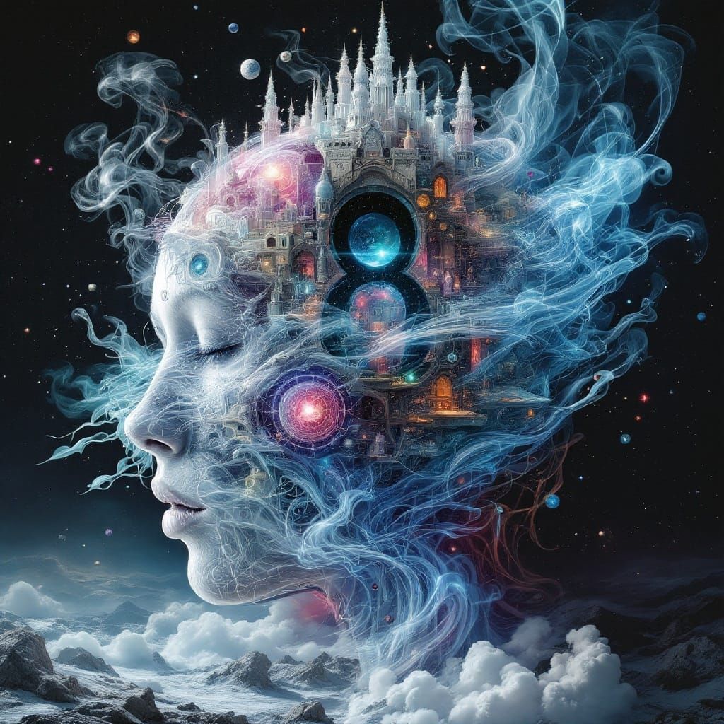 Surreal Biomechanical Dreamscapes Inside the Number 8