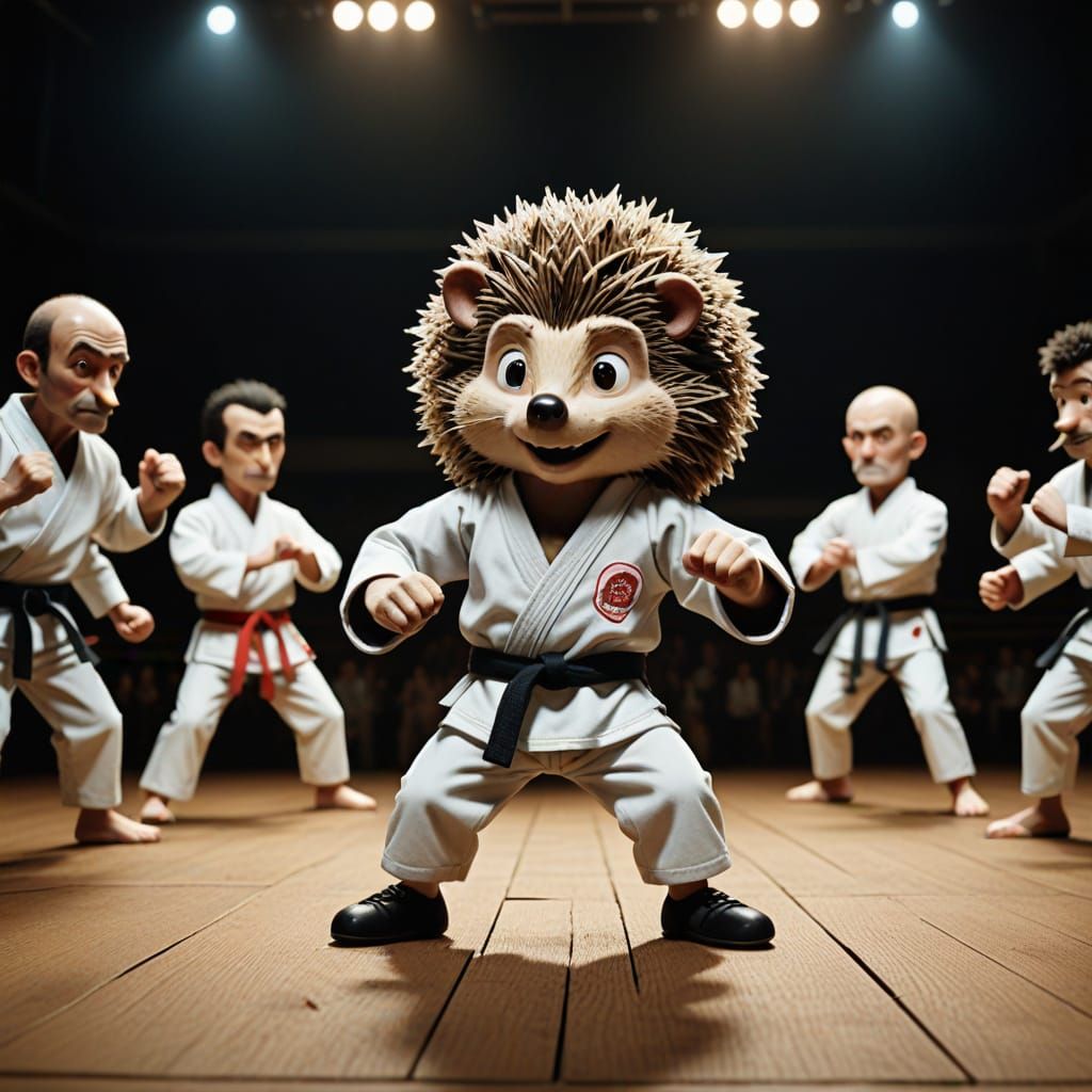 Hedgehog Karate Championship: Expressionist Claymation