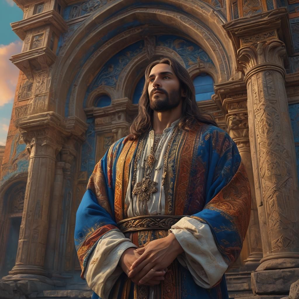 Jesus in Romanian Clothing: Greg Rutkowski-Inspired Art
