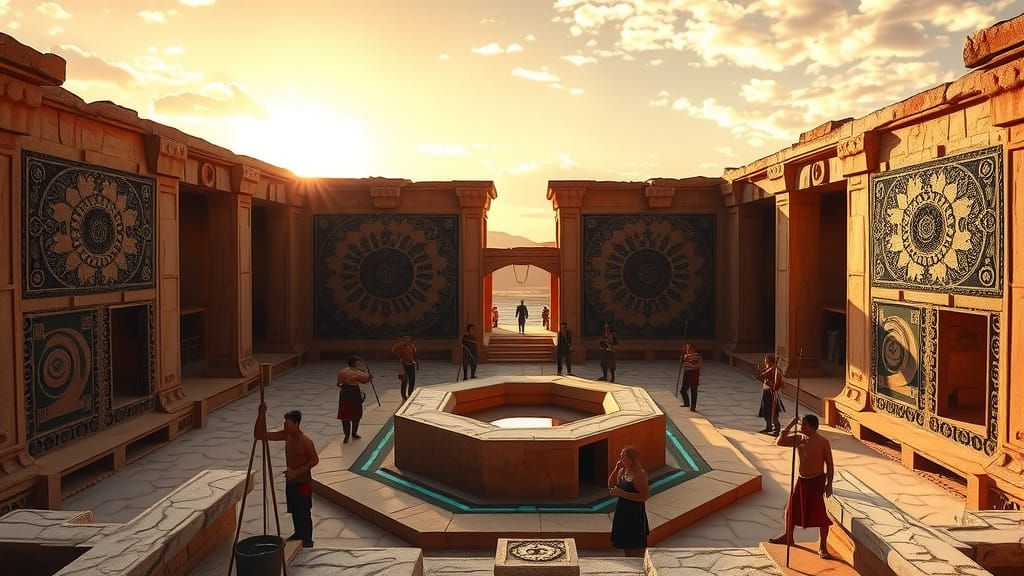 Hyper-Realistic Ancient Inca Temple at Golden Hour