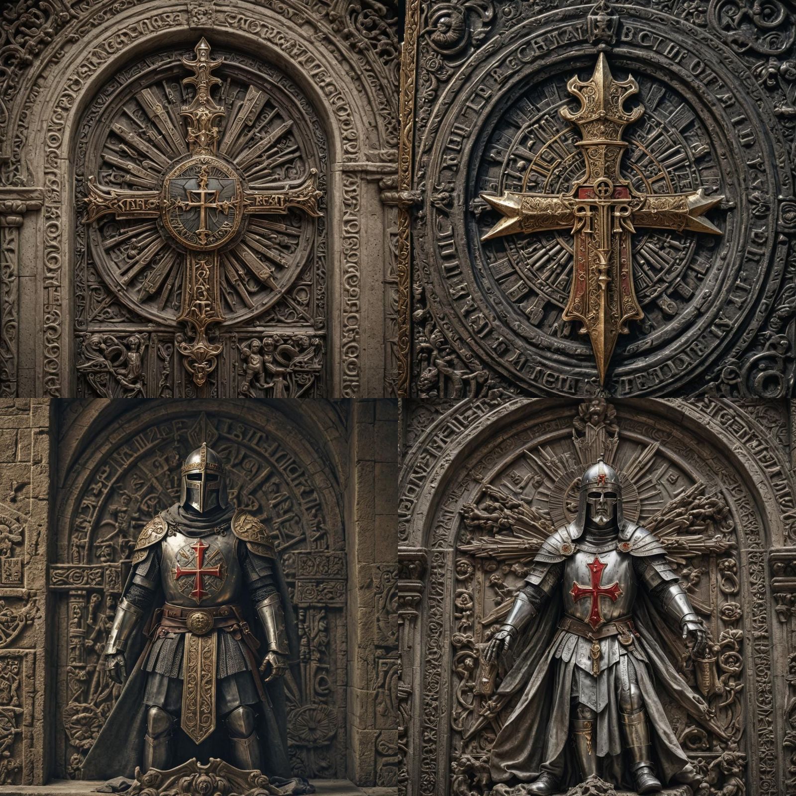 Hyperrealistic Knights Templar and Rosicrucian Order