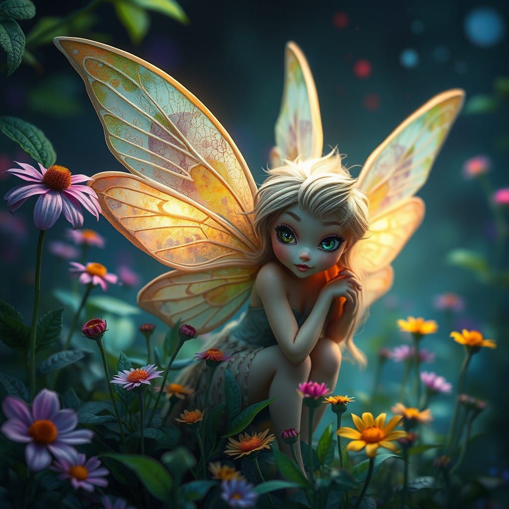 Whimsical Faerie in Enchanted Realm