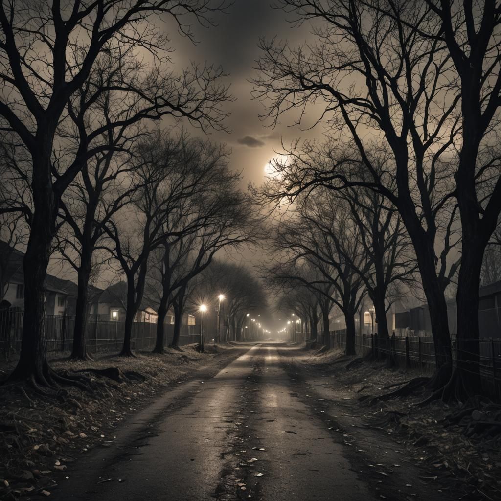 Moody Night: Longing Emerges in Darkness, Cinematic HDR