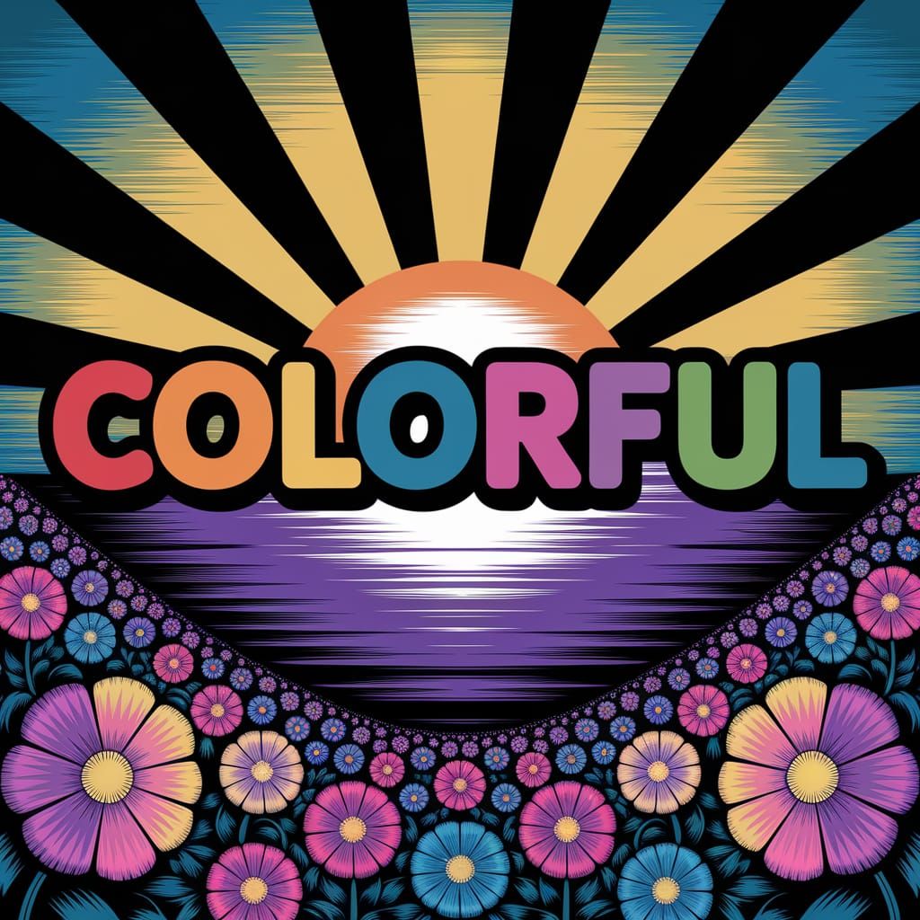 Vibrant Pop-Art Masterpiece: Colorful Sunrise