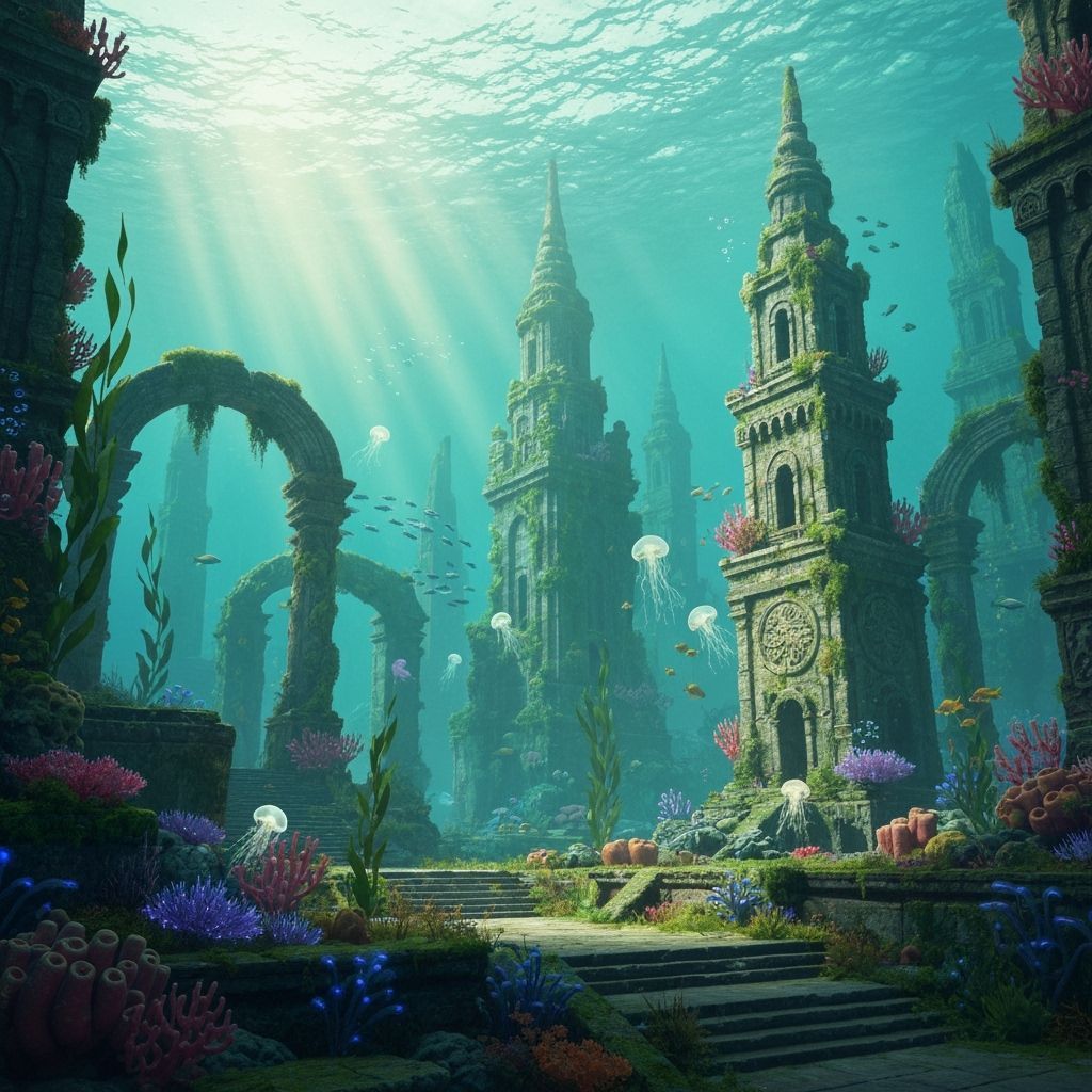 Underwater Ancient City Overtaken by Nature