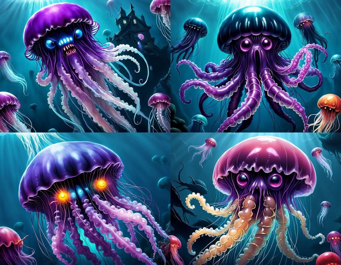 Horror Image of a Super Villain Jellyfish