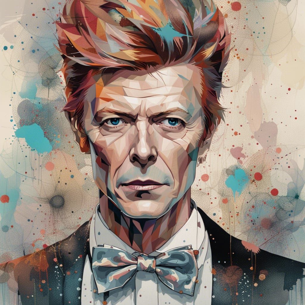 Portrait of Man in Tuxedo, Intricate Digital Art