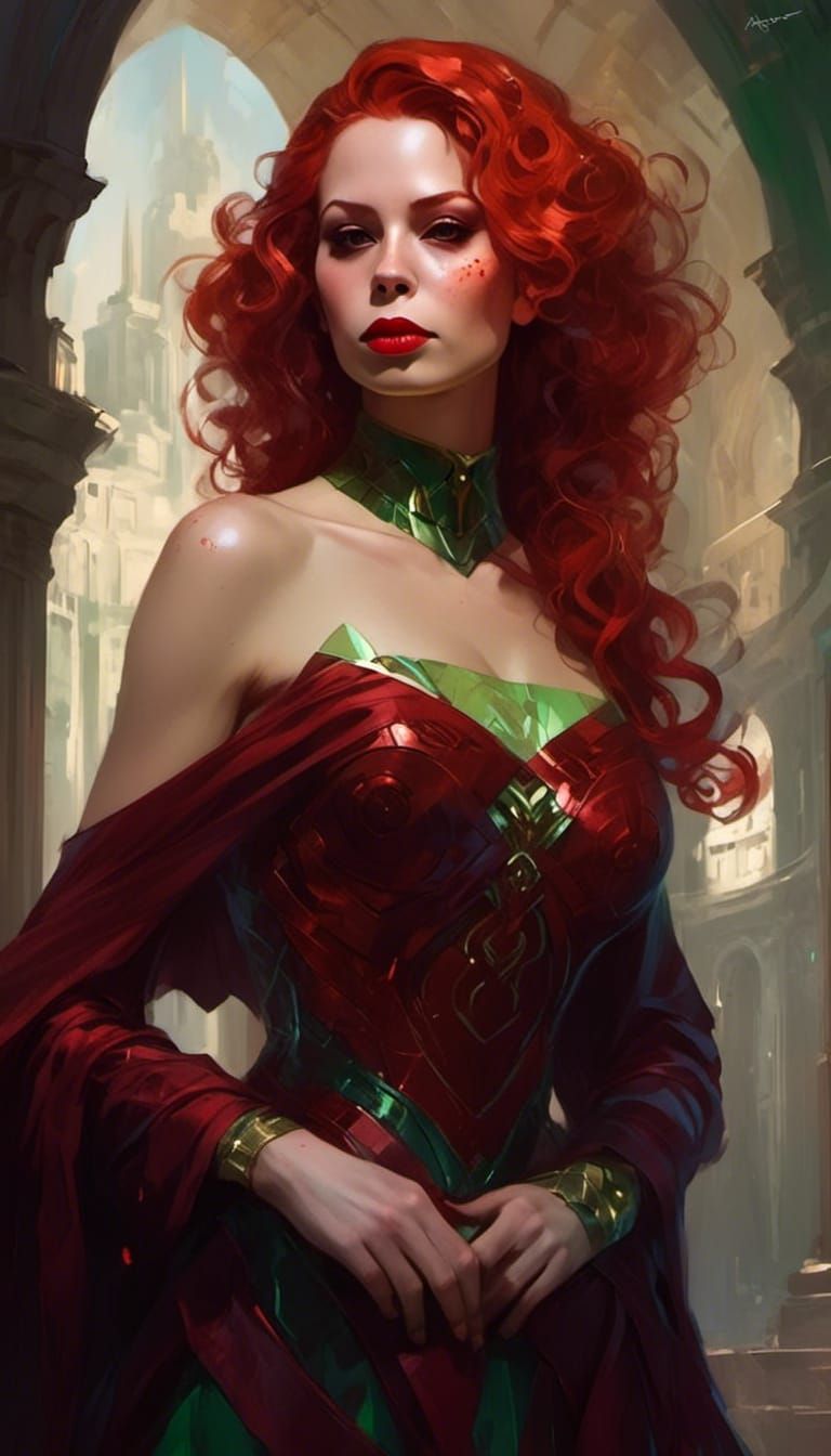 Cyberpunk Vampiress Portrait in 3000 A.D.