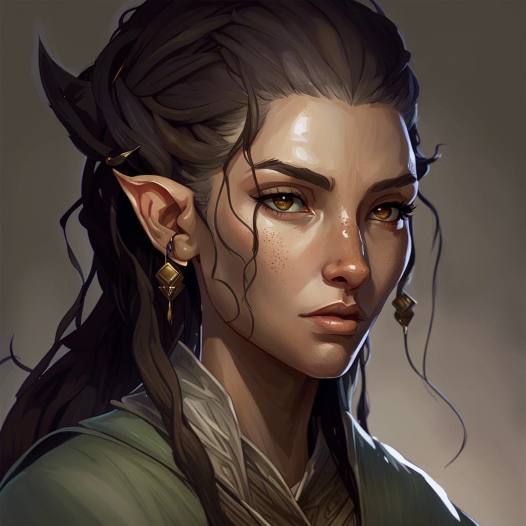 Elf Monk Portrait in Dynamic Lighting