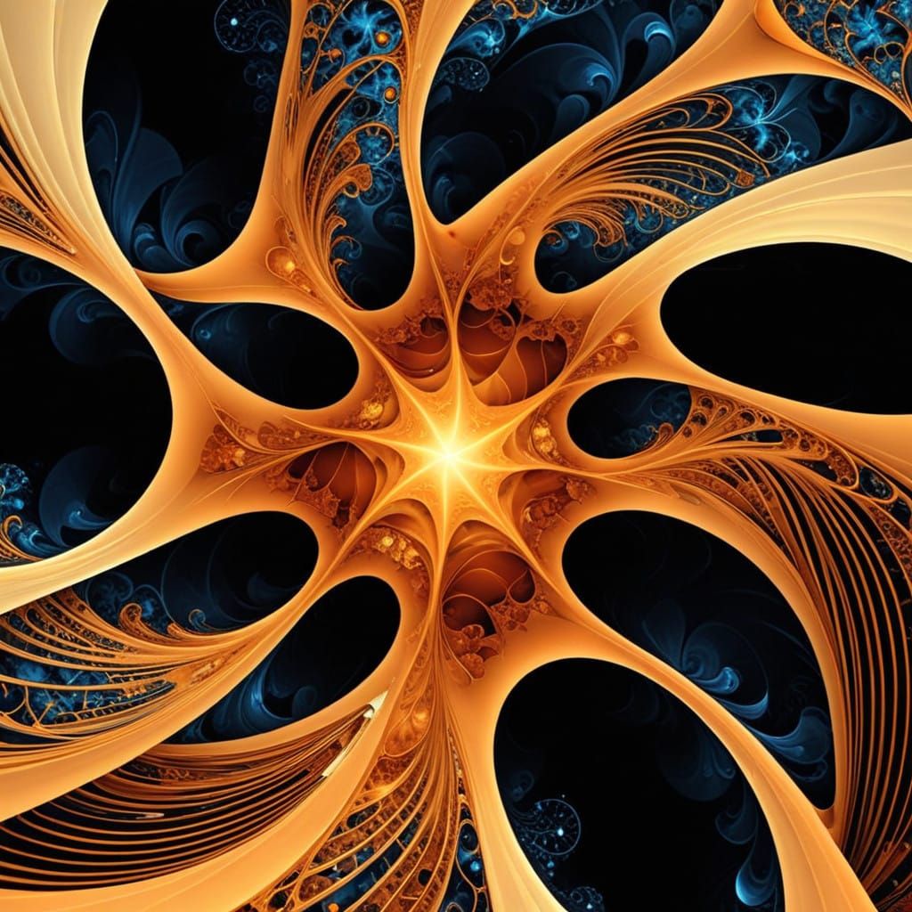 Vibrant Fractal Patterns in Digital Art