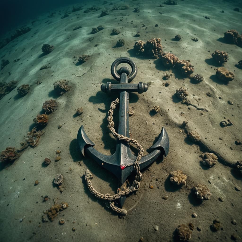 Dramatic Anchor at Bottom of Ocean