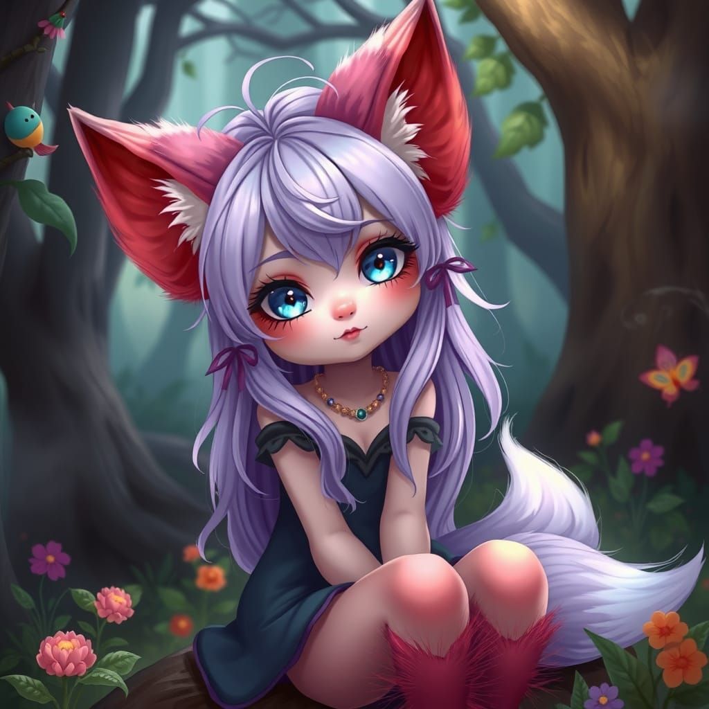 Enchanted Witch Transforms into Whimsical Fox Maiden
