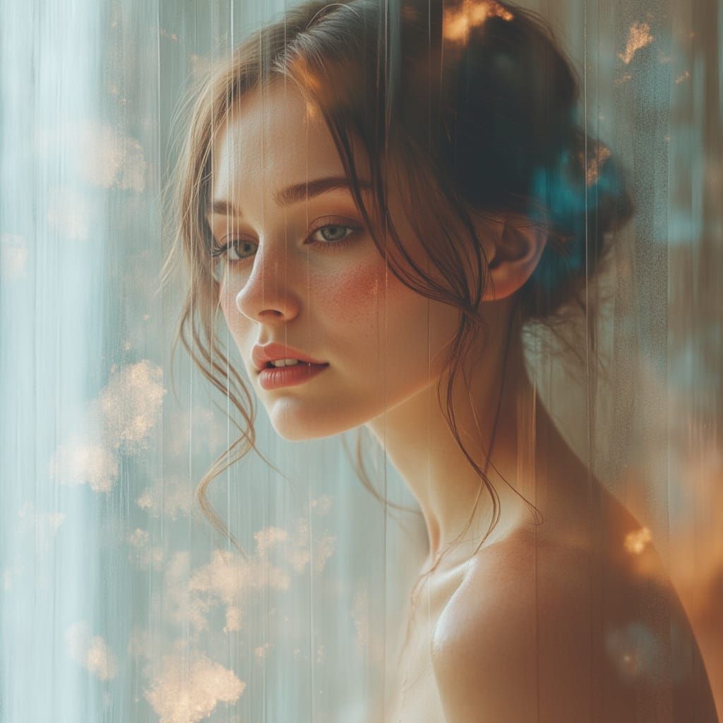 Ethereal Portrait in Ambient Digital Art Style