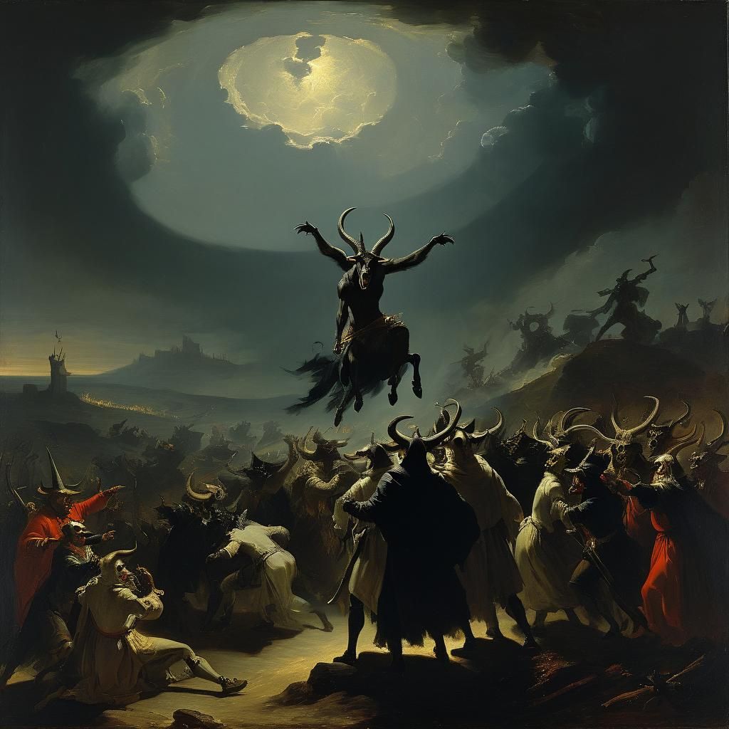 Devil Preaching on a Moor: Goya-esque Dark Fantasy